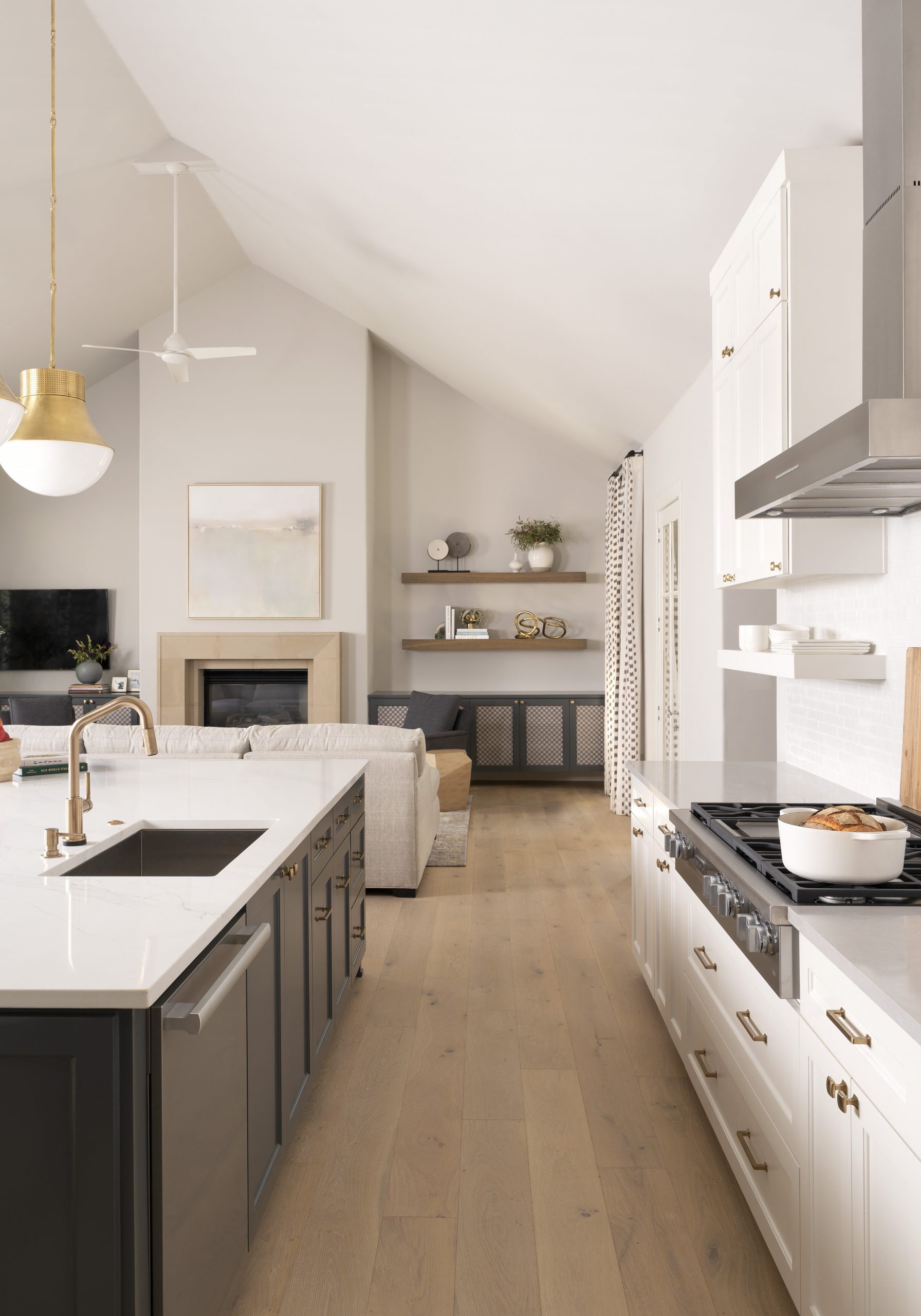 Kitchen to Family Room | Austin Interior Design Firm | Etch Design Group